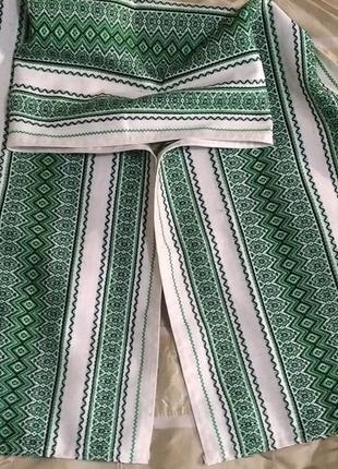 Раннер дорожка, рисунок вдоль рушника. рушник тканый вышитый, белый с зеленым орнаментом n 74 фото