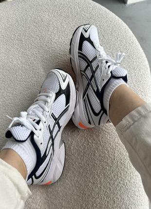 👟 кросівки  asics gel-1130 white/black/orange       / наложка bs👟2 фото