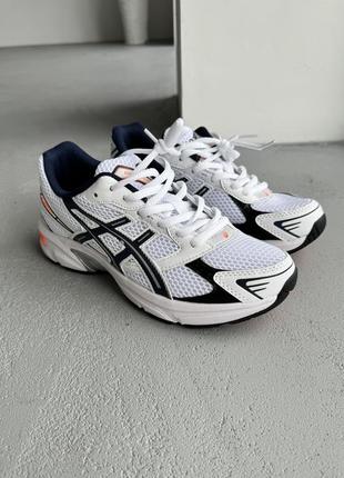 👟 кросівки  asics gel-1130 white/black/orange       / наложка bs👟6 фото