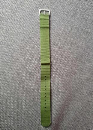 Ремінець для наручного годинника 20мм зелений2 фото