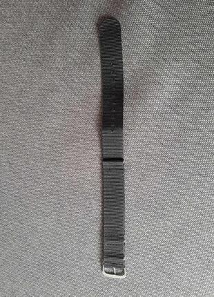Ремінець для наручного годинника 20мм чорний3 фото