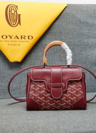 Сумка goyard бордовая коричневая зеленая