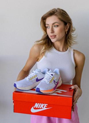 Женские кроссовки nike air zoom white purple orange6 фото