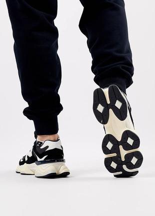 Мужские кроссовки в стиле new balance 9060152биленс / демисезонные / весенние, летние, осенние / обувь / замша, сетка / белые, черные3 фото