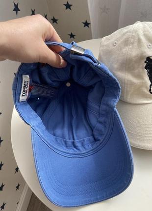 Синя джинсова бавовняна кепка, базові вінтажні кепки, бейсболки з логотипом2 фото