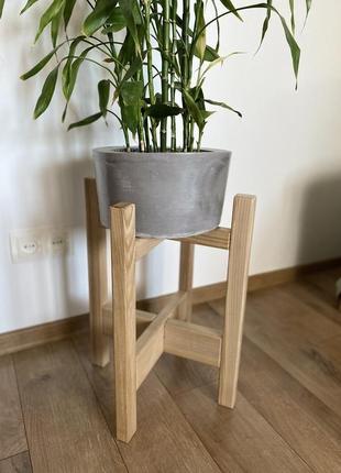 Підставка для квітів та рослин pro wood ukraine із натурального дерева(ясень) 50х30 см
