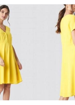 Сукня жіноча легка жовта шифон na-kd