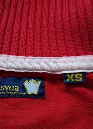 Кофта свитер свитшот svea красная на молнии х/б,xs6 фото