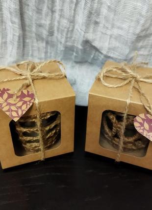 Декоративные подсвечники. ручная работа. джут.