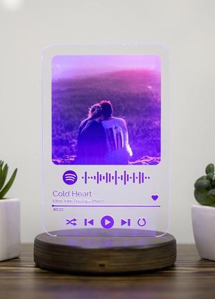 Led фото-светильник spotify ночник с фото, подарок парню или девушке на годовщину8 фото