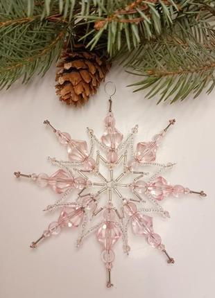 Великі ялинкові сніжинки 12 см . різдвяний декор.5 фото