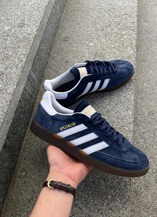 Кроссовки adidas spezial blue/white синие женские / мужские2 фото