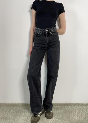 Lager 157 boulevard черные графитовые джинсы прямого кроя h&amp;m zara bershka levi’s