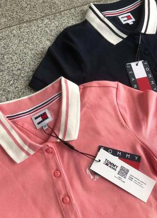 Платье tommy hilfiger поло розовое черное6 фото