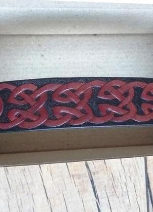 Шкіряний браслет з кельтським орнаментом 3