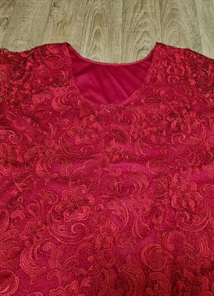 Новые нарядное кружевное платье миди р.58-602 фото