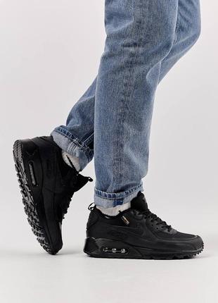 Мужские кроссовки в стиле nike air max 90 surplus найк / демисезонные / весенние, летние, осенние / обувь / кожа, замша, текстиль / белые, черные, серые2 фото