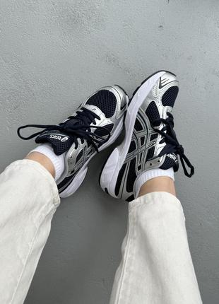 👟 кроссовки asics gel-1130 black/silver/наложка bs👟5 фото