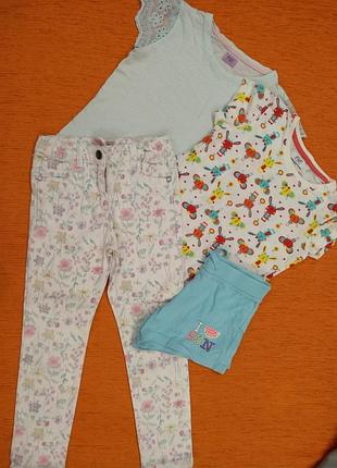 Брюки коттоновые на 5-6 лет для девочки