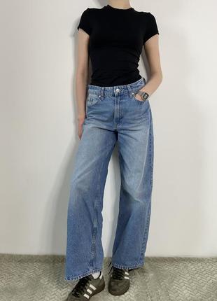 Baggy jeans denim co голубые синие джинсы прямого кроя zara levi’s bershka h&m