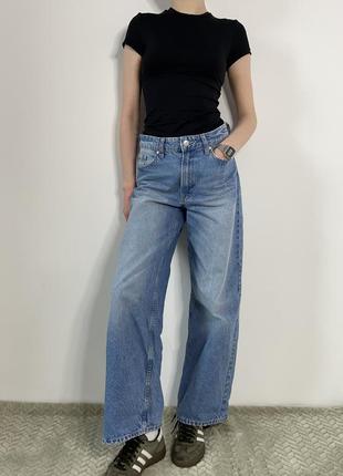 Baggy jeans denim co голубые синие джинсы прямого кроя zara levi’s bershka h&amp;m