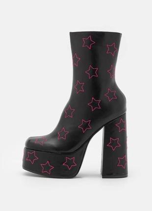 Ботинки на платформе высоком каблуке demonia buffalo y2k dollskill6 фото