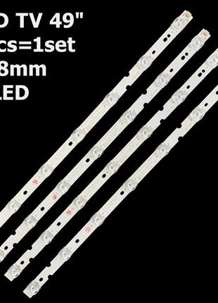 Підсвітка gic49lb43_3030f2.1d 4c-lb4907-zm02j tcl 49d6/49v2/49f6f tv 49“ 6v 448mm 7-led 4шт.