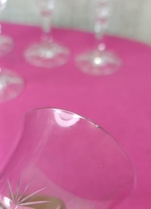 Больше хрустальные бокалы фужеры хрусталь обьем 180 мл ссср советские