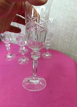 Больше хрустальные бокалы фужеры хрусталь обьем 180 мл ссср советские