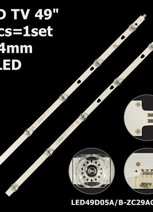 Led підсвітка tv 49" led49d05a-zc23ag-03 v500dj6-qe1 led49d05a-zc29ag-01 30349005214 9шт.