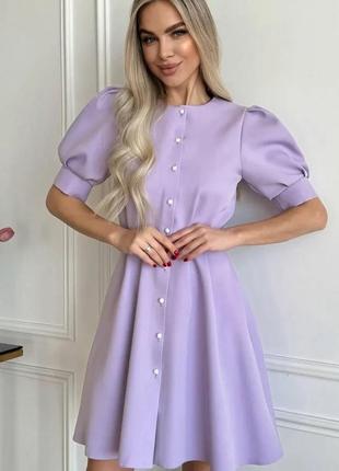 Стильна  жіноча сукня  бузькова новинка 20241 фото