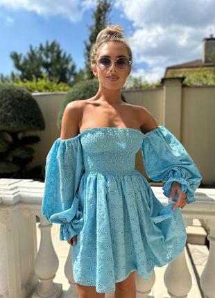 Неймовірні літні сукні міні з пишними рукавами1 фото