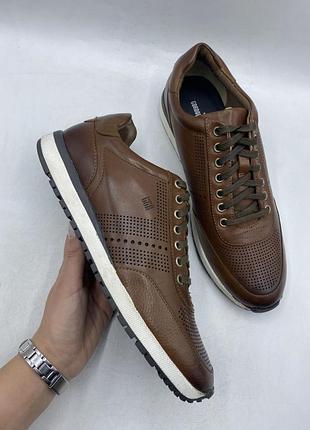 Кожаные коричневые классические кроссовки gordon &amp; bros conte (a150210) оригинал