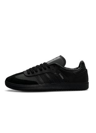 Мужские кеды adidas originals samba all black5 фото