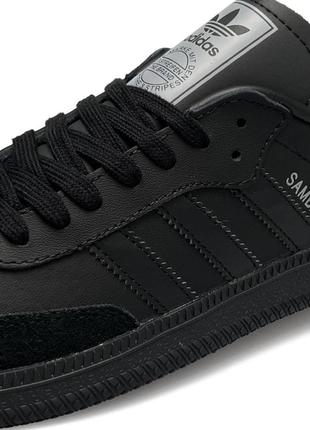 Мужские кеды adidas originals samba all black6 фото