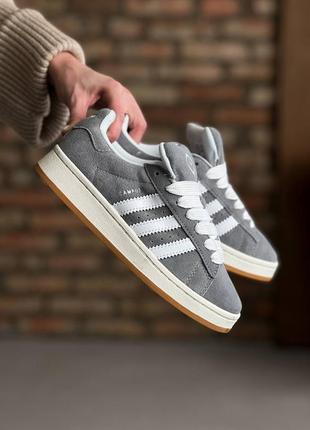 Р.37-45 кроссовки adidas campus grey white ad0387 фото