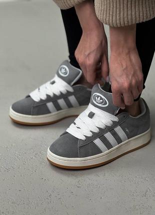 Р.37-45 кроссовки adidas campus grey white ad0388 фото