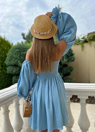 Невероятные летние платья мини из легкого муслина8 фото