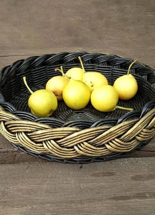 Плетена таця. декоративний лоток для фруктів
