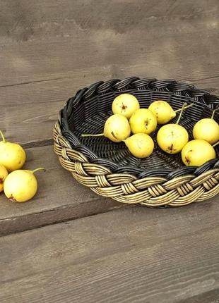Плетений лоток для фруктів. декоративний кухонний лоток3 фото
