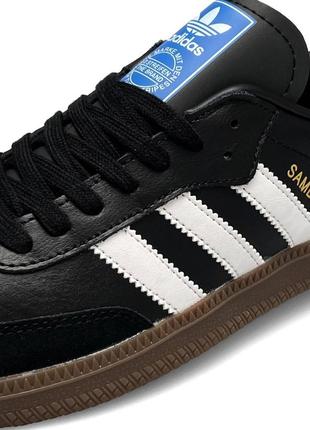 Мужские кеды adidas originals samba black white6 фото