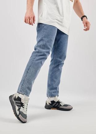 Мужские кроссовки в стиле adidas nite jogger адидас / демисезонные / весенние, летние, осенние / замша, текстиль / черные, белые, серые2 фото