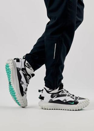 Мужские кроссовки в стиле nike acg mountain fly low найк / демисезонные / весенние, летние, осенние / текстиль / черные, белые, серые, хаки