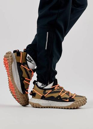 Мужские кроссовки в стиле nike acg mountain fly low найк / демисезонные / весенние, летние, осенние / текстиль / черные, белые, серые, хаки2 фото