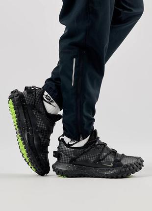 Мужские кроссовки в стиле nike acg mountain fly low найк / демисезонные / весенние, летние, осенние / текстиль / черные, белые, серые, хаки6 фото