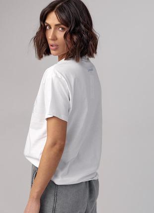 Женская футболка oversize с надписью6 фото