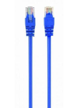 Патч корд cablexpert pp12-0.25m/b, utp, категория. 5e, литой, 50u" штекер с фиксатором, 0.25м, голубой