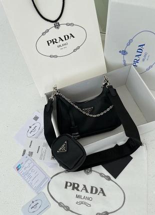 Сумка prada re-edition 2005 black3 фото