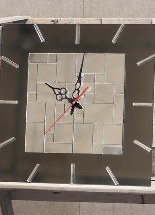 Часы настенные с зеркальной мозаикой 2