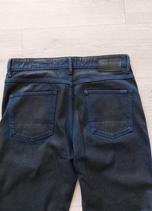 Брендовые новые джинсы синие с напылением черного g-star raw, размер 27 / 32 (xl, лучше на l)6 фото